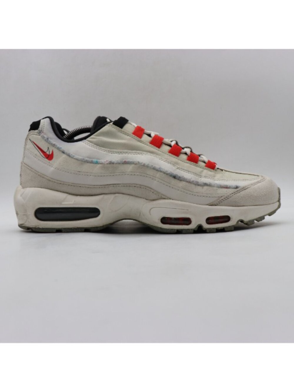 Nike Air Max 95 SE Men's 12 Double Swoosh Light Bone Habanero Red DQ0268-002